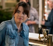 Natalie Morales as bisexual character Abby in NBC sitcom Abby's.