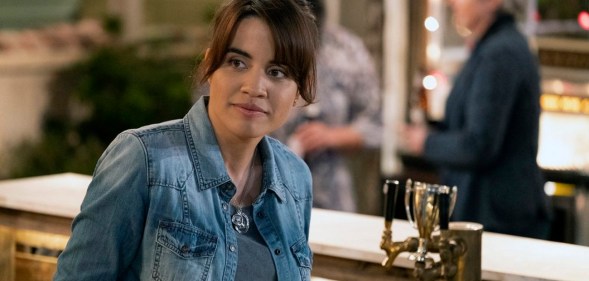 Natalie Morales as bisexual character Abby in NBC sitcom Abby's.