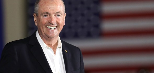 Democratic candidate Phil Murphy, who ran against Republican Lt. Gov. Kim Guadagno for the governor of New Jersey , speaks at a rally on October 19, 2017 in Newark, New Jersey