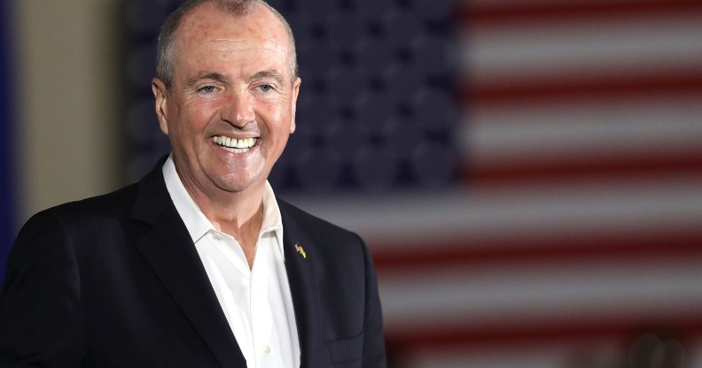 Democratic candidate Phil Murphy, who ran against Republican Lt. Gov. Kim Guadagno for the governor of New Jersey , speaks at a rally on October 19, 2017 in Newark, New Jersey