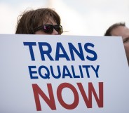 Members of the transgender community and their supporters attend a rally for transgender equality on Capitol Hill, June 9, 2017 in Washington, DC
