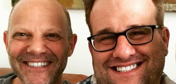 A Facebook photo of Nurse Jackie star Stephen Wallem and his fiance Tony Humrichouser.
