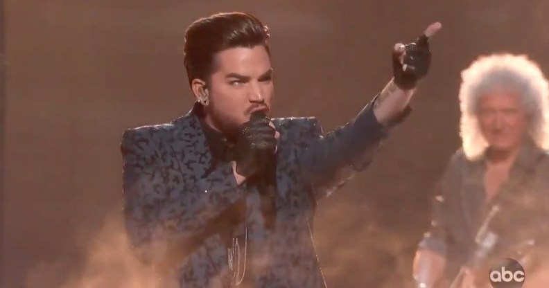 Oscars performance by Queen and Adam Lambert.