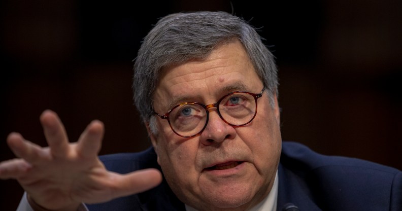 US Attorney General William Barr testifies at his confirmation hearing before the Senate Judiciary Committee January 15, 2019 in Washington, DC. Barr, who previously served as Attorney General under President George H. W. Bush, was confronted about his views on the investigation being conducted by special counsel Robert Mueller