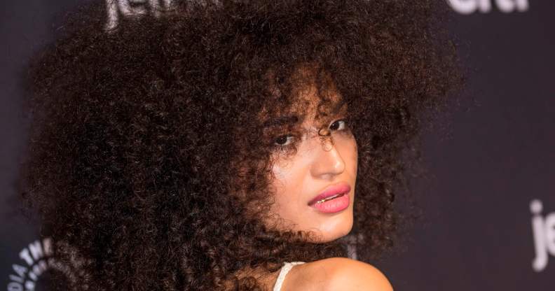 Indya Moore arrives for Paley Centre for Media's 2019 PaleyFest LA panel and screening of "Pose" on March 23, 2019 at the Dolby Theatre in Hollywood.