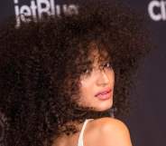 Indya Moore arrives for Paley Centre for Media's 2019 PaleyFest LA panel and screening of "Pose" on March 23, 2019 at the Dolby Theatre in Hollywood.