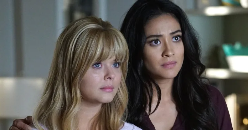 Pretty Little Liars characters Alison and Emily, who formed Emison when they got together.