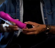 Artificial home insemination tool Aid'n allows same-sex couple to be intimate.