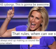 The comments about trans people were made on a podcast hosted by Laura Ingraham.