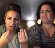Deaf queer couple Socorro Garcia and Melissa Elmira Yingst in Facebook video