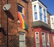 A rainbow flag flies in Hull to show lesbian couple Stephanie and Vikki Parkey that they're welcome