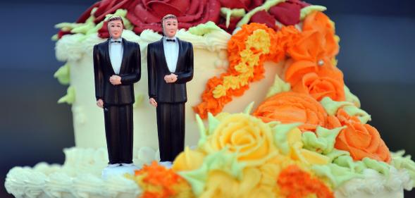 Same-sex marriage cake toppers