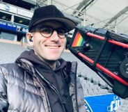 An Instagram photo of Super Bowl cameraman Scott Winer
