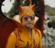 Taron Egerton playing Sir Elton John in 2019 film Rocketman.