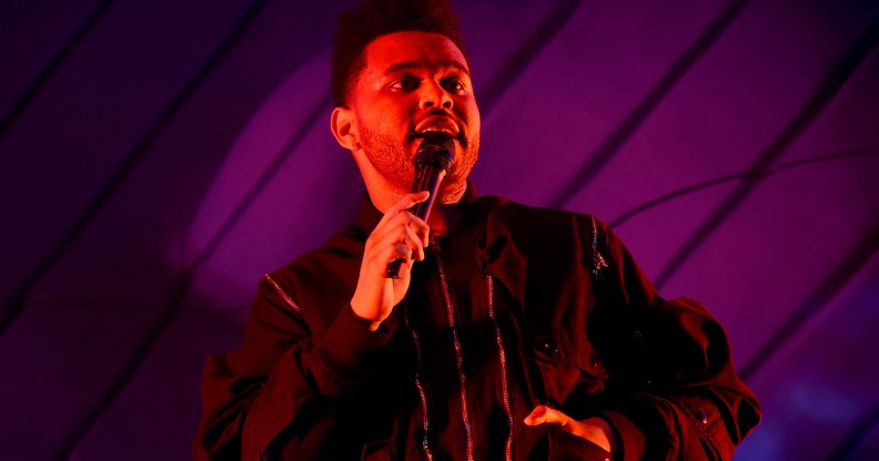 The Weeknd performs onstage during the 2018 Coachella Valley Music And Arts Festival at the Empire Polo Field on April 20, 2018 in Indio, California