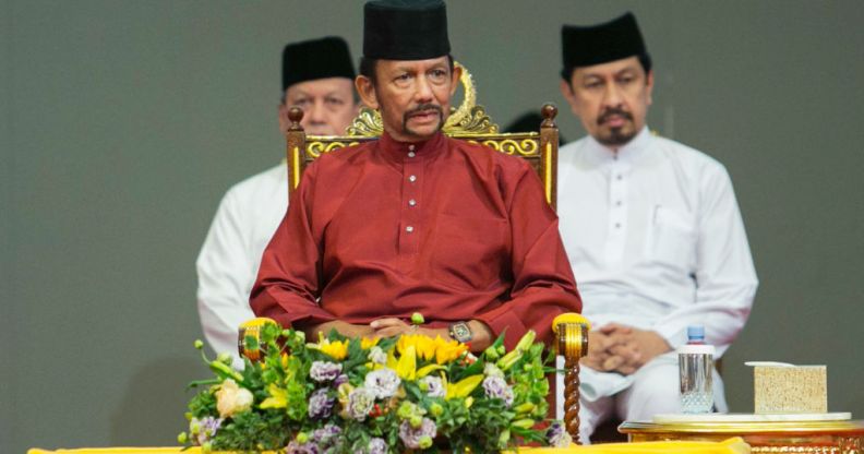 The Sultan of Brunei, who introduced death by stoning for gay people earlier this month