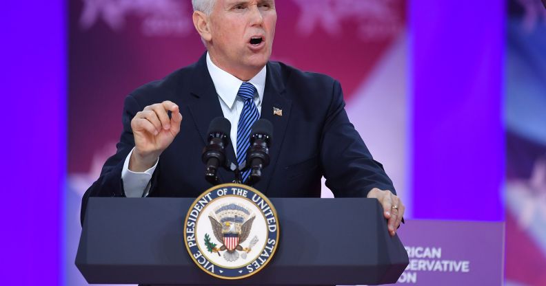 US Vice President Mike Pence, who was criticised by gay Indiana mayor Pete Buttigieg
