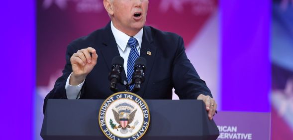 US Vice President Mike Pence, who was criticised by gay Indiana mayor Pete Buttigieg