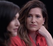 Rachel Weisz and Kathryn Hahn at The Hollywood Reporter's actresses roundtable in March 2019.