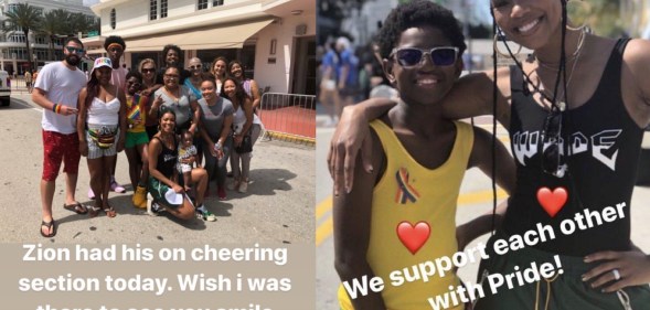 NBA star Dwyane Wade showed support for his son, who attended Miami Pride with his stepmother Gabrielle Union and his family.