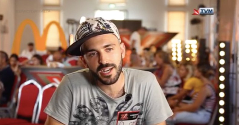 X Factor Malta contestant Matthew Grech said he used to be gay before becoming a Christian. (TVM/YouTube)