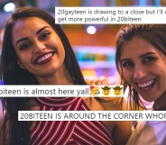A picture of two women smiling together with overlaid text about 20BiTeen