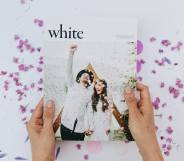 A couple are featured on the front cover of White Magazine.