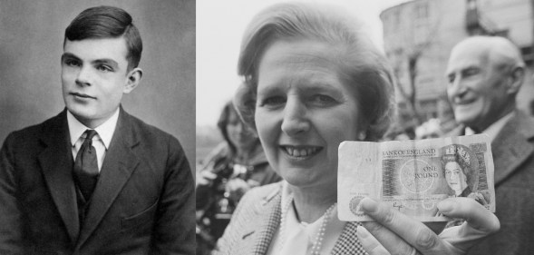 Gay codebreaker Alan Turing and former Prime Minister Margaret Thatcher
