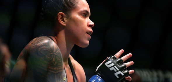 Amanda Nunes defeated Cris Cyborg by TKO in the first round. (Sean M. Haffey/Getty Images)