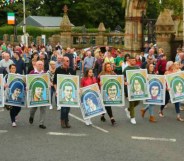The march through Belfast marks 35 years since the strikes in which ten men died. Image: pa/Getty