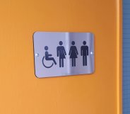 DCU gender-neutral bathroom sign