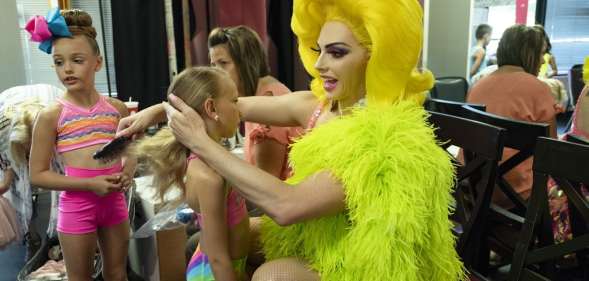 Alyssa Edwards with some of her dance students.