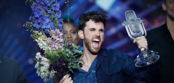 Duncan Laurence, representing The Netherlands, wins the Grand Final of the 64th annual Eurovision Song Contest. (Michael Campanella/Getty Images)