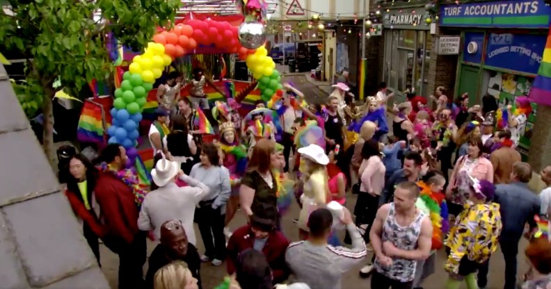 Pride parade in EastEnders