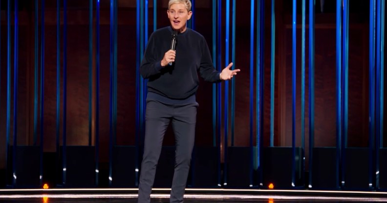 Ellen DeGeneres performing her Netflix special "Relatable"
