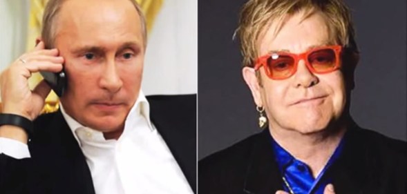 Vladimir Putin and Sir Elton John