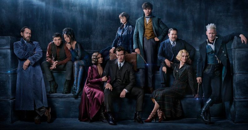 The cast starring in Fantastic Beasts 2.
