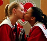 Santan and Brittany kiss (Glee)