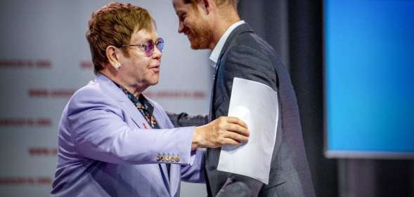 Photo of Prince Harry and Elton John