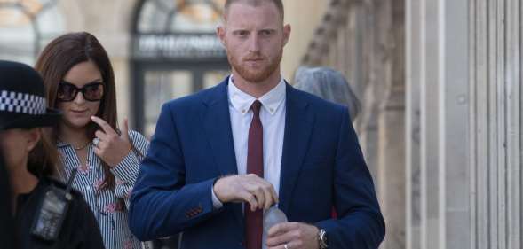 England Cricketer Ben Stokes walks into Bristol Crown Court on August 6, 2018 in Bristol, England. (Matt Cardy/Getty)