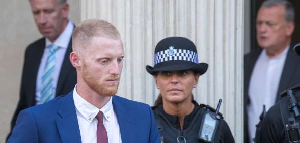 BRISTOL, ENGLAND - AUGUST 06: England Cricketer Ben Stokes leaves Bristol Crown Court on August 6, 2018 in Bristol, England. Ben Stokes, 27, Ryan Ali, 28 and Ryan Hale, 27, are jointly charged with affray outside a Bristol night club on September 25 last year. (Photo by Matt Cardy/Getty Images)