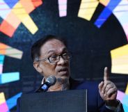 Malaysia's former deputy prime minister Anwar Ibrahim delivers a speech during a CEO conference organised by a local management association in Manila on September 4, 2018. - Anwar was jailed in 2015 on sodomy charges that critics say were politically motivated and then released in May 2018 after then-Prime Minister Najib Razak's election defeat. (Photo by TED ALJIBE / AFP) (Photo credit should read TED ALJIBE/AFP/Getty Images)