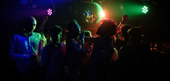 Indian LGBT+ people enjoy a queer party at the 'Kitty Su' nightclub in the Lalit Hotel in New Delhi.