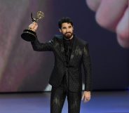 LOS ANGELES, CA - SEPTEMBER 17: Darren Criss accepts the Outstanding Lead Actor in a Limited Series or Movie award for 'The Assassination of Gianni Versace: American Crime Story' onstage during the 70th Emmy Awards at Microsoft Theater on September 17, 2018 in Los Angeles, California. (Photo by Kevin Winter/Getty Images)