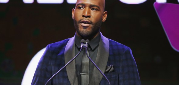 Karamo Brown speaks onstage at the Equality California 2018 Los Angeles Equality Awards.