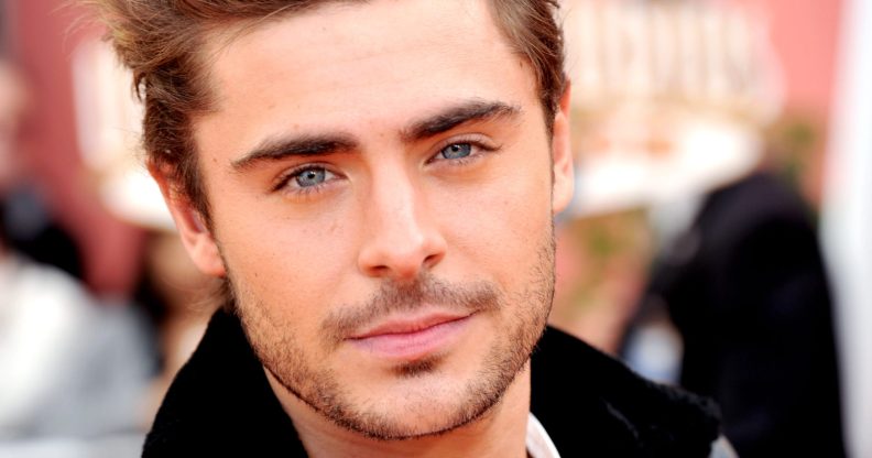 Zac Efron, who had a gay kiss with the Rock in a movie scene