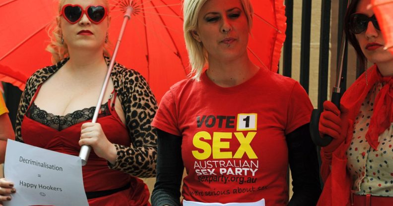 Sex worker demonstration in Australia