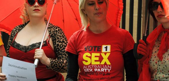 Sex worker demonstration in Australia