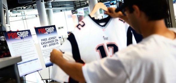 Fan exchanges Aaron Hernanez jersey