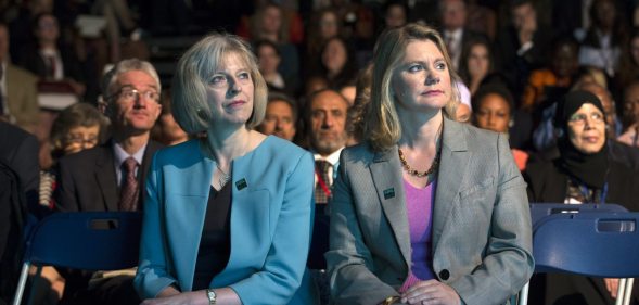 Theresa May and Justine Greening (Photo by Oli Scarff/Getty Images)